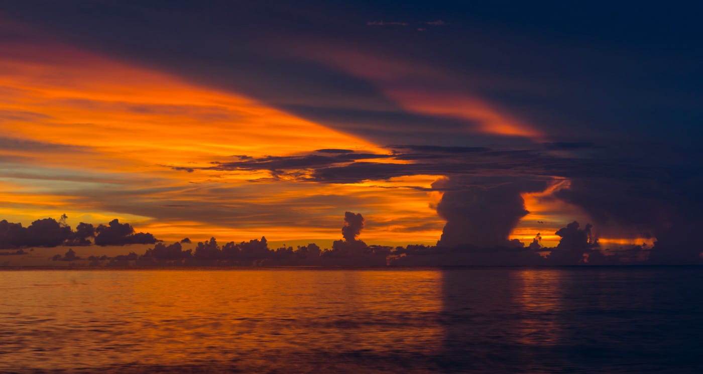 Sunset viewed from Keewaydin Island