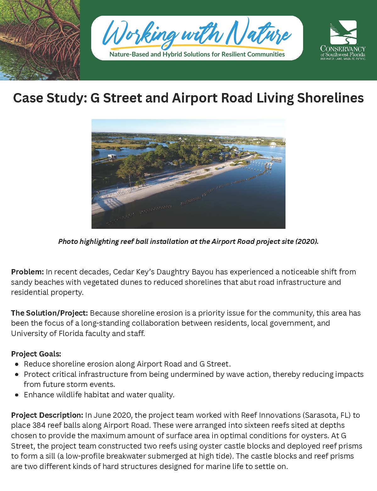NBS Fact Sheet G St & Airport Rd Living Shorelines Finalized July2025 Standard Page 1
