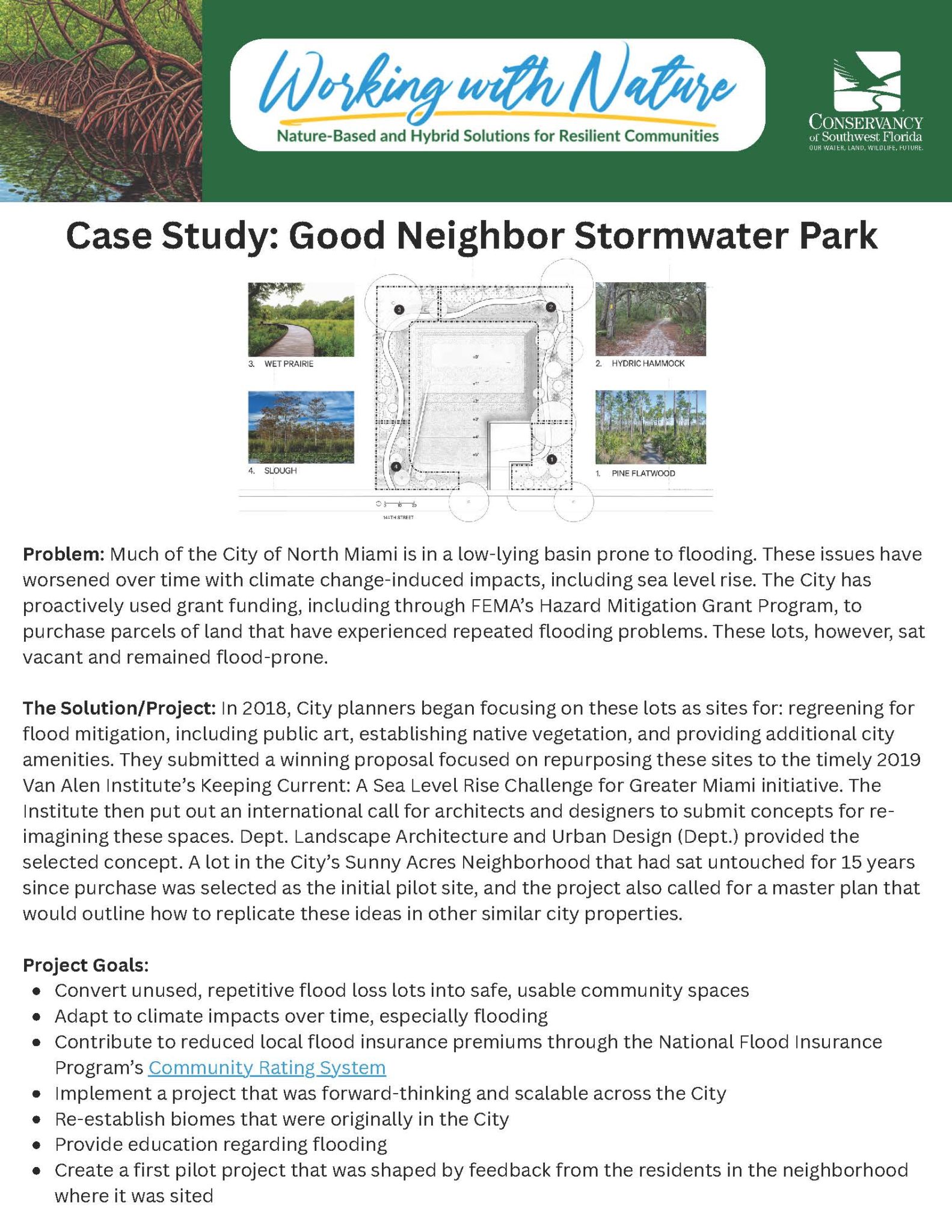 NBS Fact Sheet Good Neighbor Stormwater Park Finalized July2025 Standard Page 1
