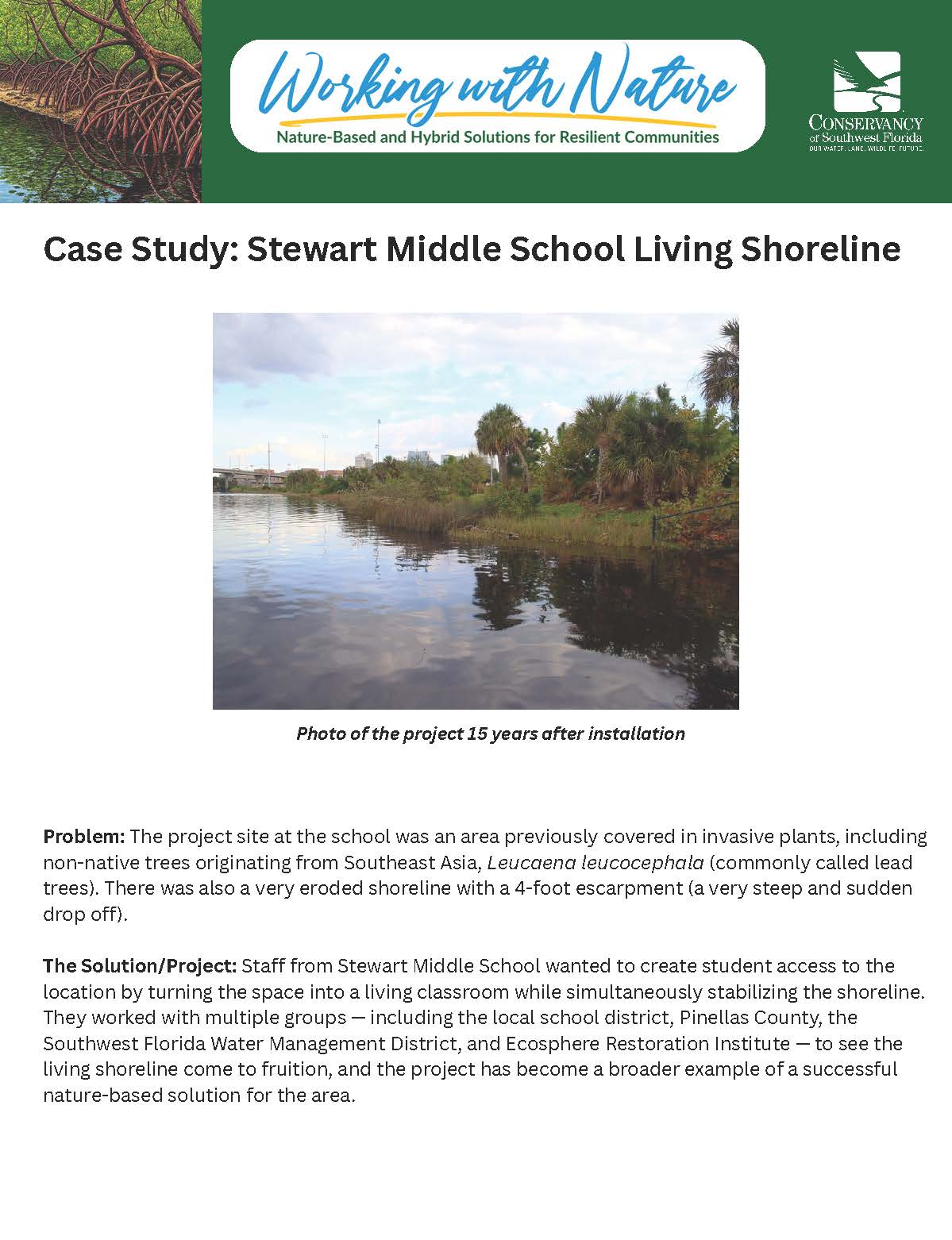 NBS Fact Sheet Stewart Middle School Living Shoreline Finalized July 2025 Standard Page 1