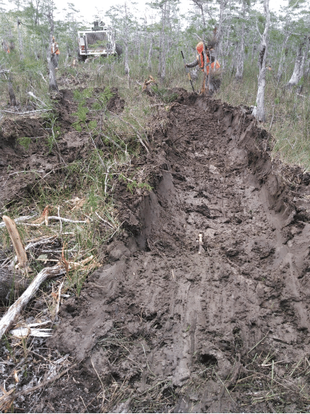 Photo from National Park Service, Obtained by Freedom of Information Act, showing damage from Burnett Oil seismic survey 2016-2017
